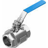 Ball valve Series: VZBE Stainless steel/PTFE Handle PN63 Internal thread (NPT) 2" (50)